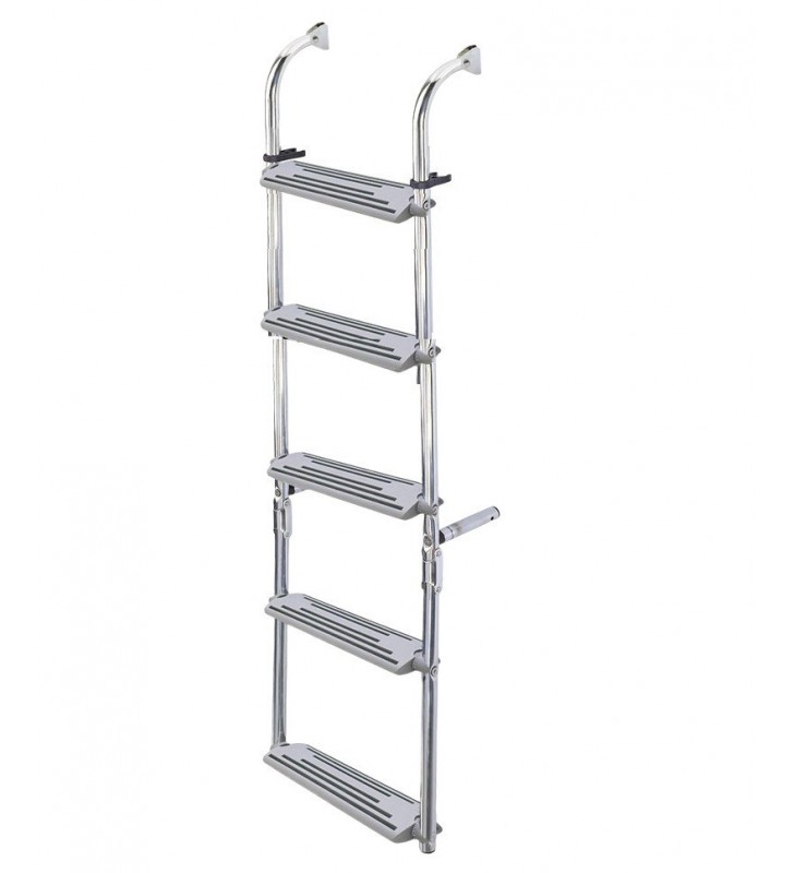 Escalera inox 5 peldaños ajustables