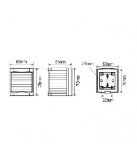 Medidas de Luz Led Classic 12 babor