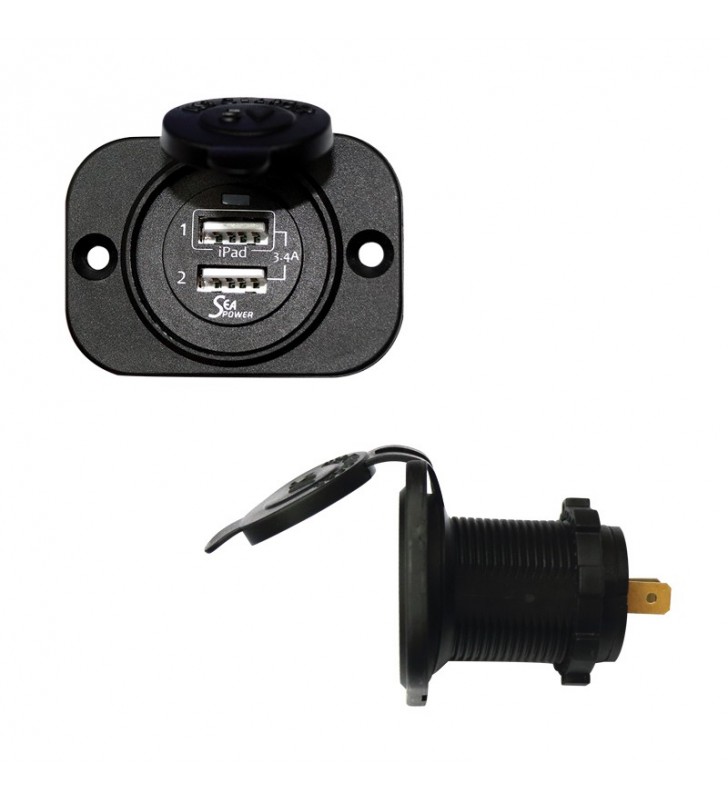 Toma de cargador USB doble