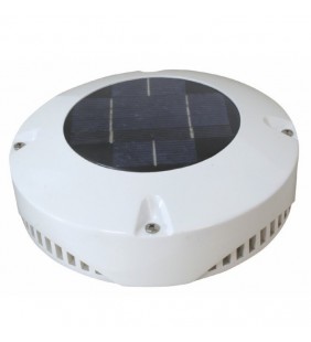 Ventilador solar de cabina blanco