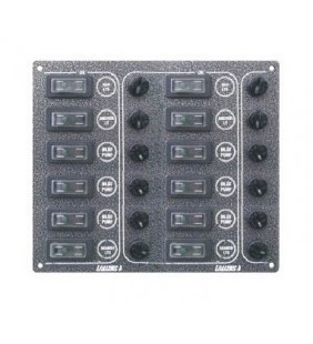 Panel de interruptores SP12 ultra negro