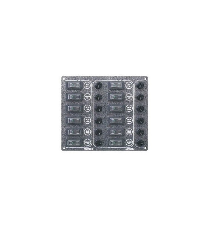 Panel de interruptores SP12 ultra negro