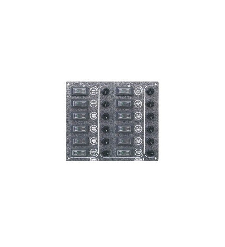 Panel de interruptores SP12 ultra negro