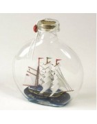 barco en botella de cristal- maqueta de barco-artesanía marinera-tienda náutica