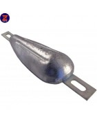 Ánodos de zinc tipo pez