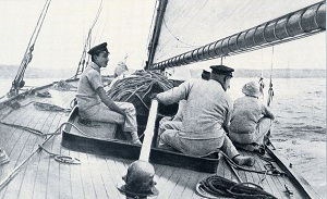 Alfonso XIII a bordo de El Hispania